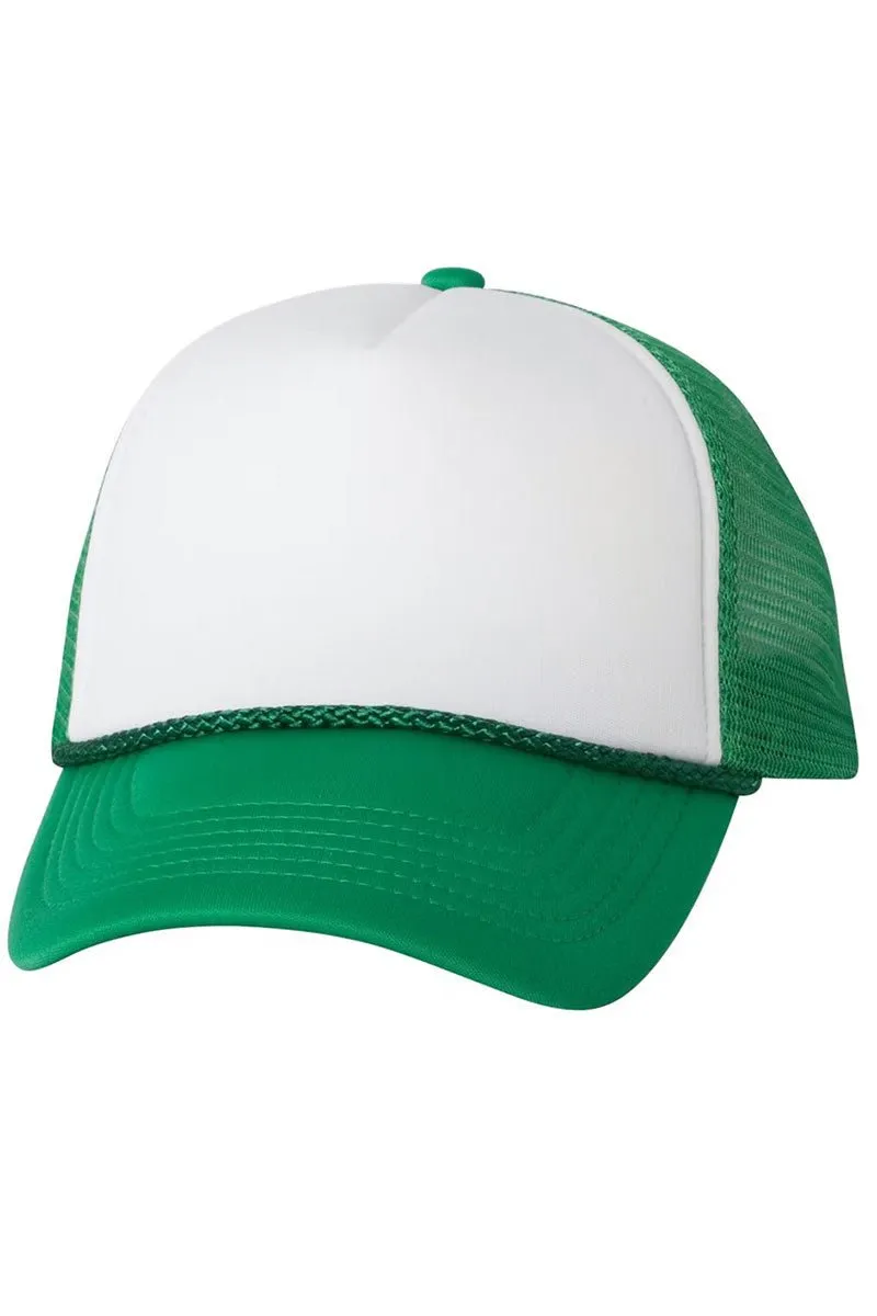 Faux Glitter Girly Ghost Foam Mesh Back Trucker Cap