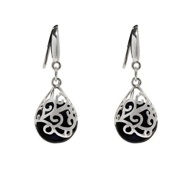 Filigree Teardrop Sterling Earrings