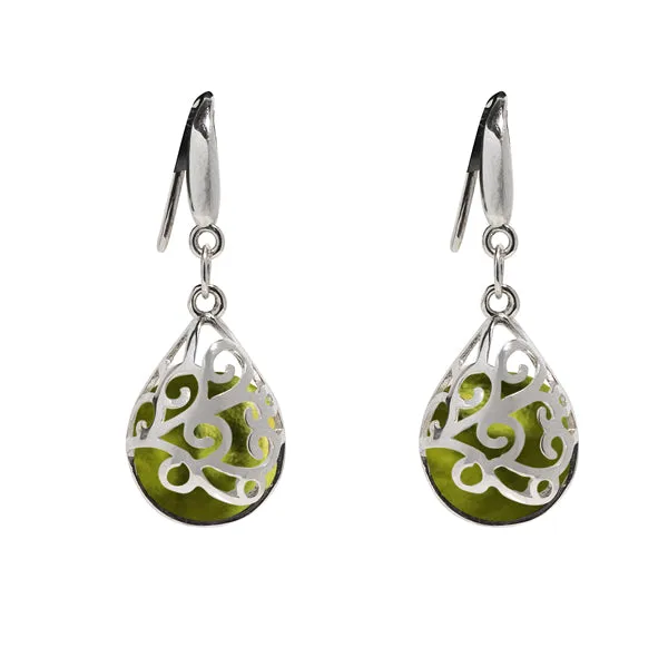 Filigree Teardrop Sterling Earrings