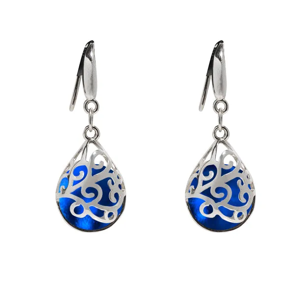 Filigree Teardrop Sterling Earrings
