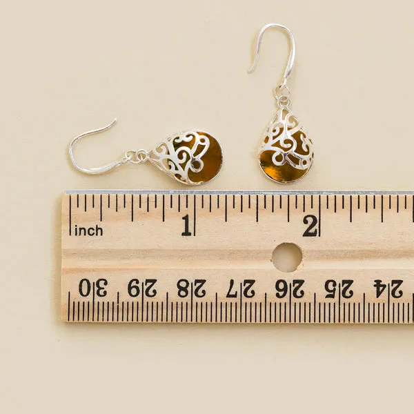 Filigree Teardrop Sterling Earrings