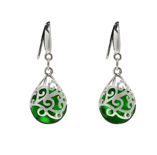 Filigree Teardrop Sterling Earrings