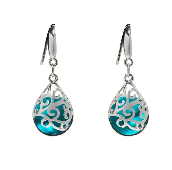 Filigree Teardrop Sterling Earrings