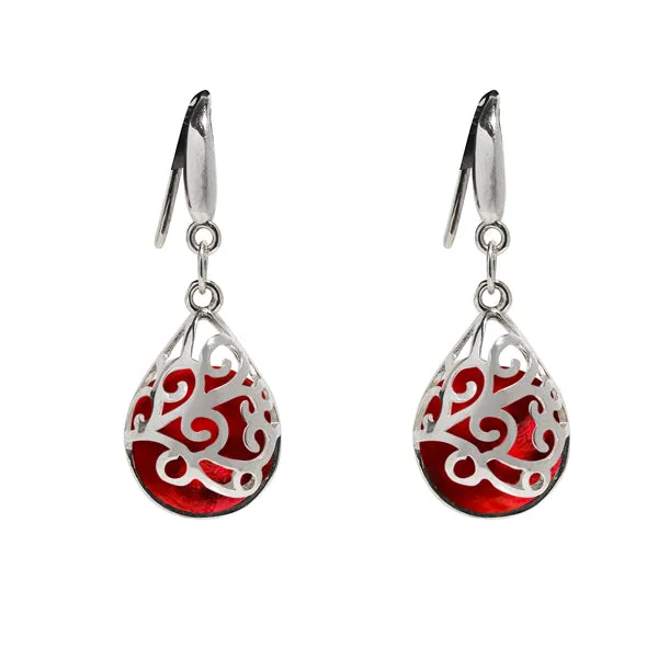 Filigree Teardrop Sterling Earrings