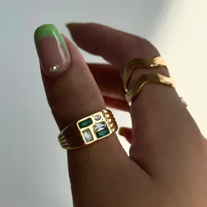 FINN GOLD GEOMETRIC RING