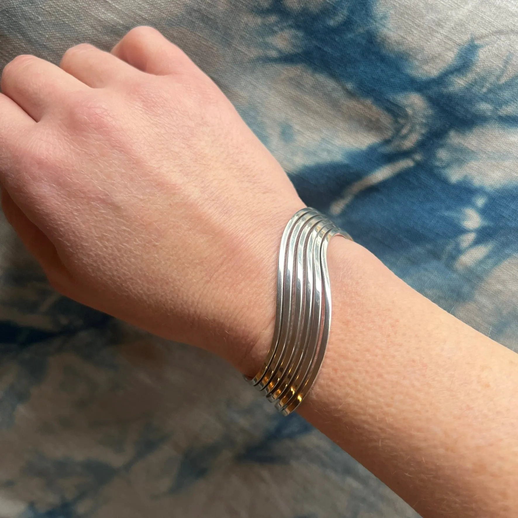 Fluid Sterling Silver Wave Cuff Bracelet
