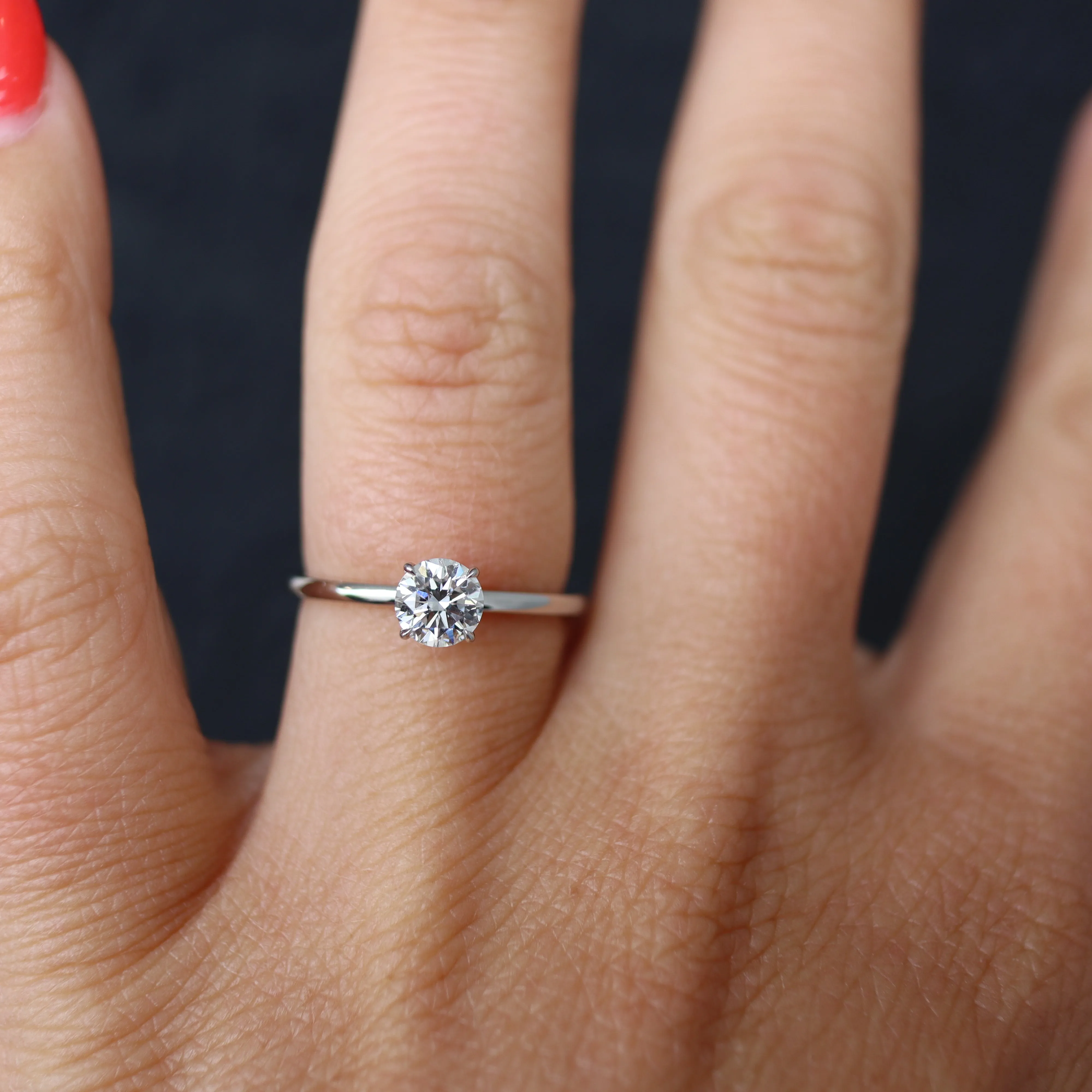 Forevermark Platinum Michaela's Delicate Solitaire Diamond Engagement Ring