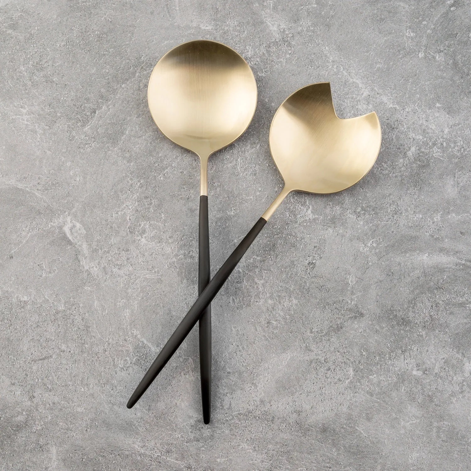 Gaze Two-Tone Satin 2-Piece Serve Set