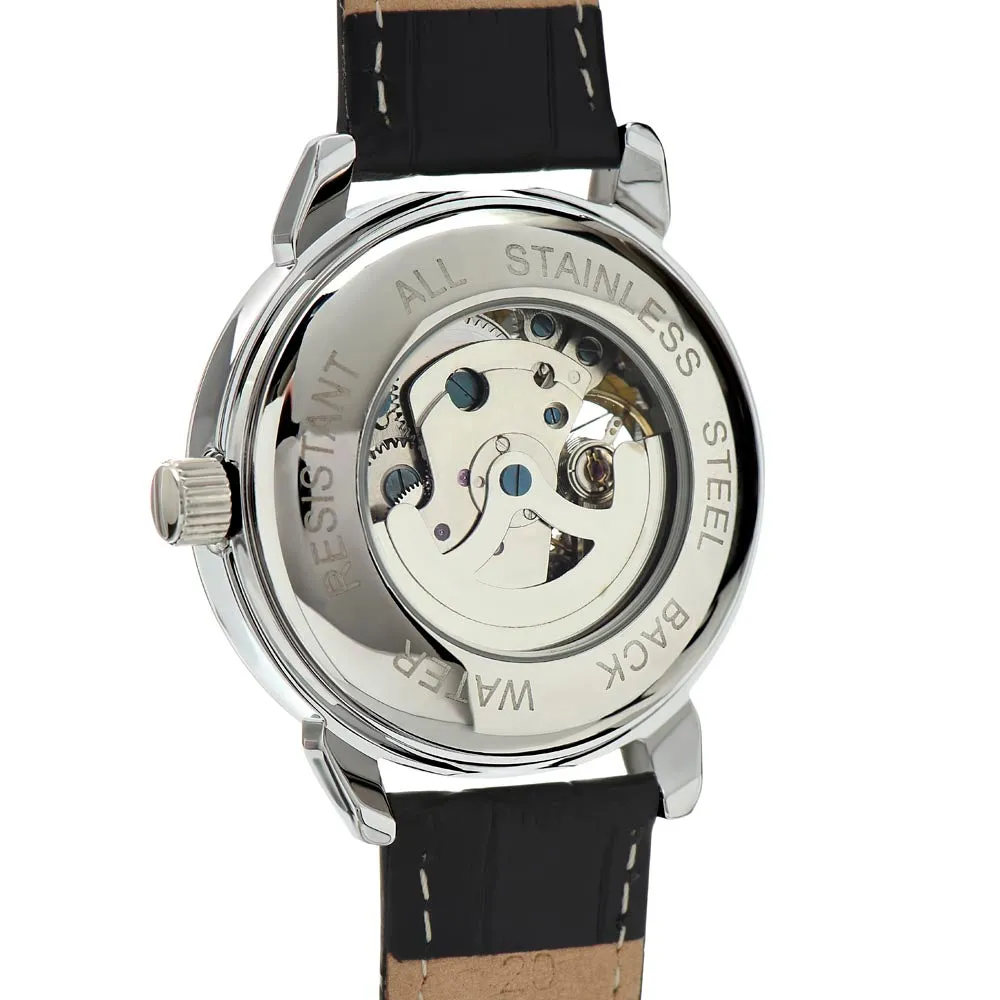 Gift for Him Luxury Openwork Watch Personalized Name Message Card Anniversary, Birthday or Valentine's  Gift for Husband, Fiance or Boyfriend OPW_BF01