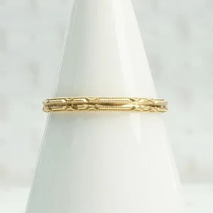 Gorgeous Detail NOS Rosey Gold Band