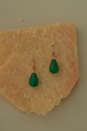 Green C-Hook Earrings