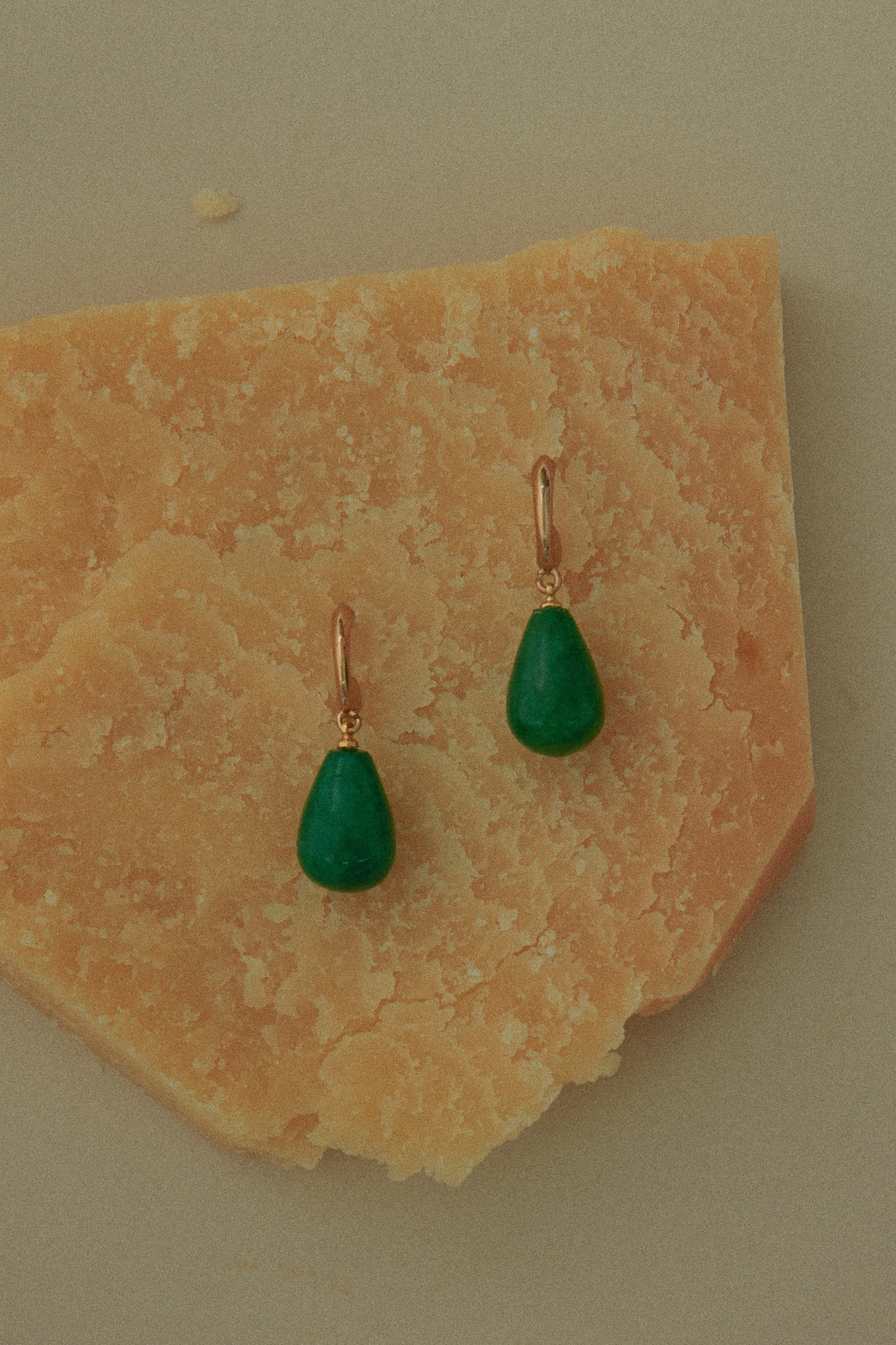 Green C-Hook Earrings