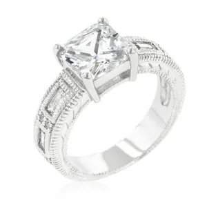 Halle 3ct Princess Solitaire Engagement Ring | 4ct