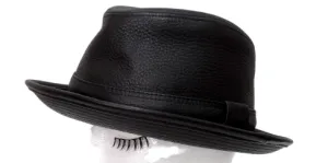 Hermes Clémence Leather Hat in Black Taurillon