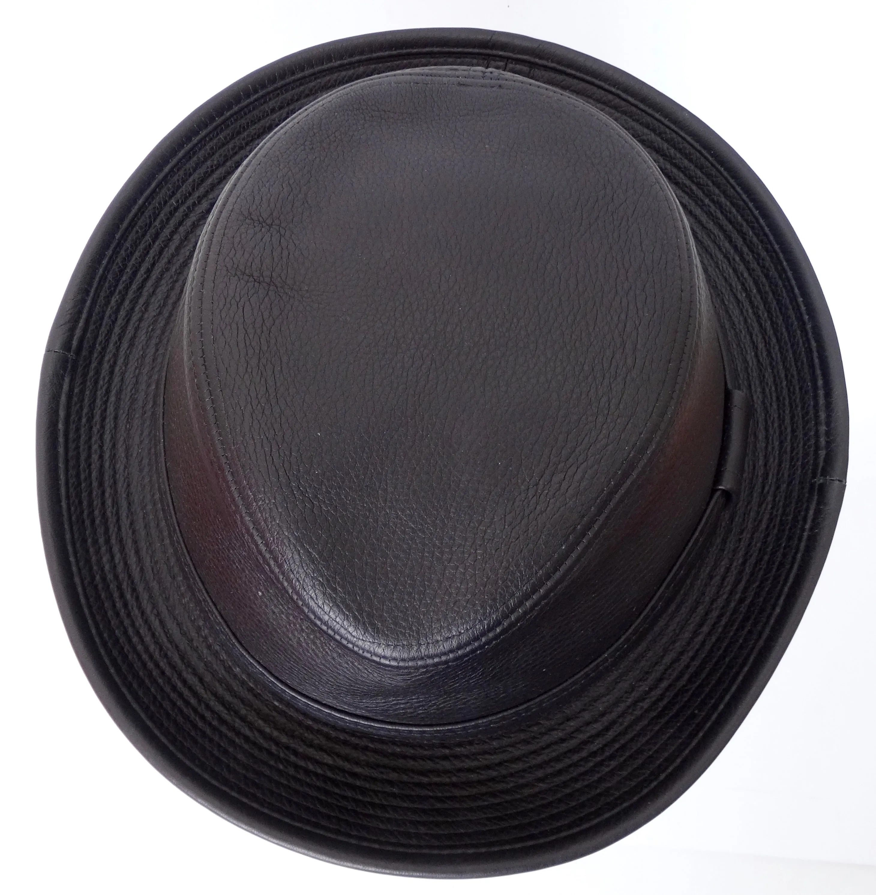 Hermes Clémence Leather Hat in Black Taurillon