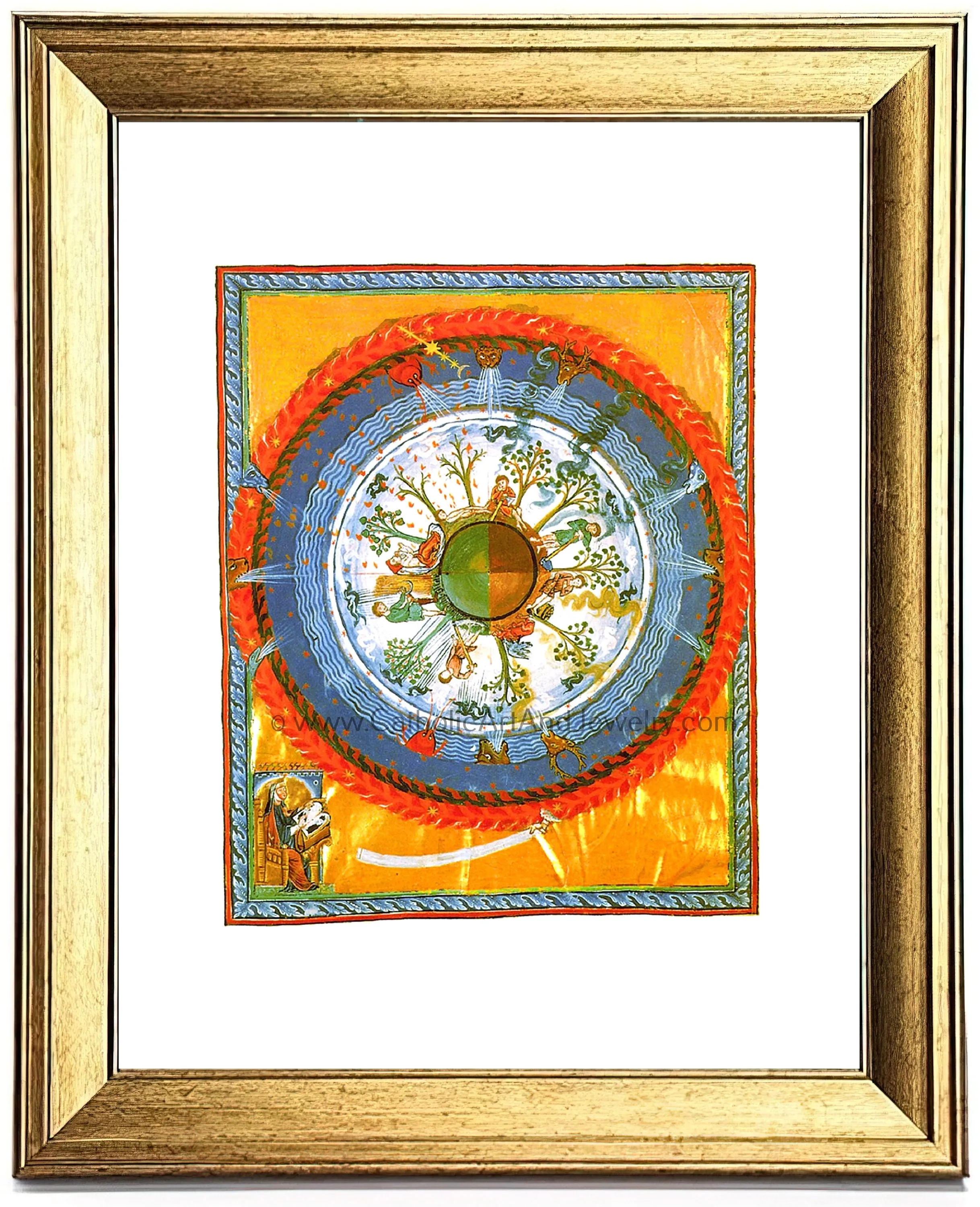 Hildegard of Bingen – "Cosmos, Body, and Soul" – Catholic Art Print – Mystic Visions – Archival Quality – Catholic Gift