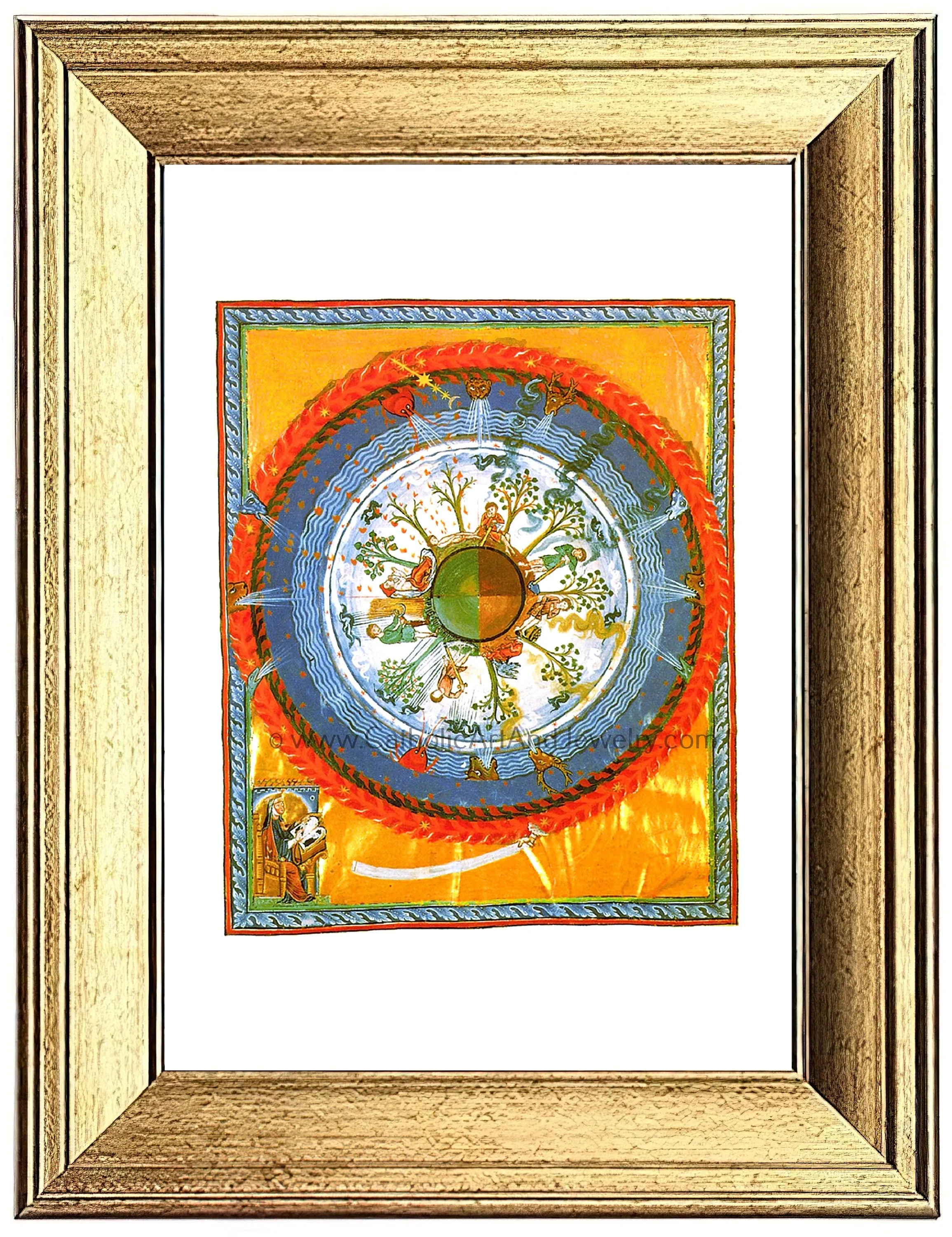 Hildegard of Bingen – "Cosmos, Body, and Soul" – Catholic Art Print – Mystic Visions – Archival Quality – Catholic Gift