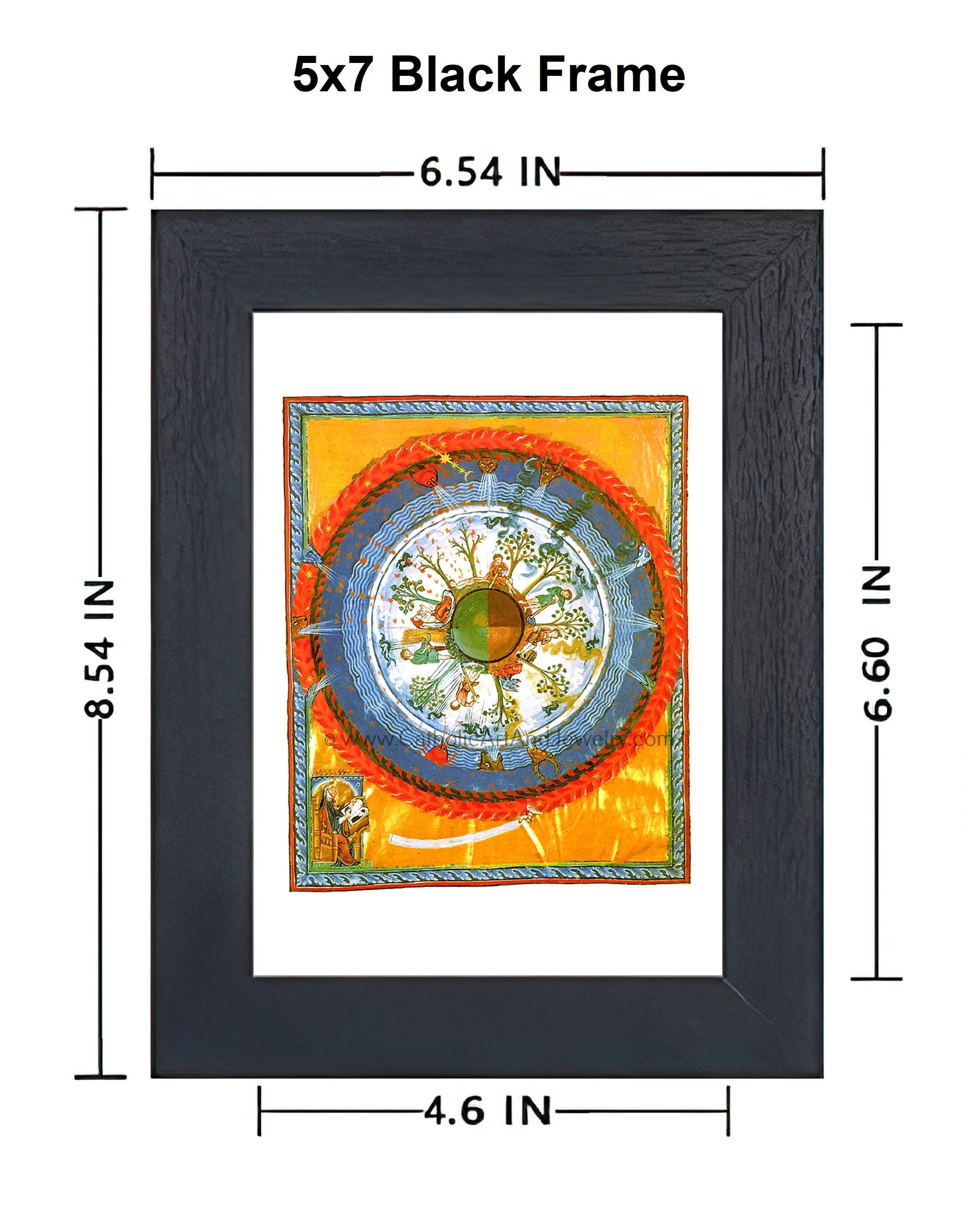 Hildegard of Bingen – "Cosmos, Body, and Soul" – Catholic Art Print – Mystic Visions – Archival Quality – Catholic Gift