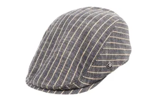 Hills Hat Linen Stripe Driving Cap
