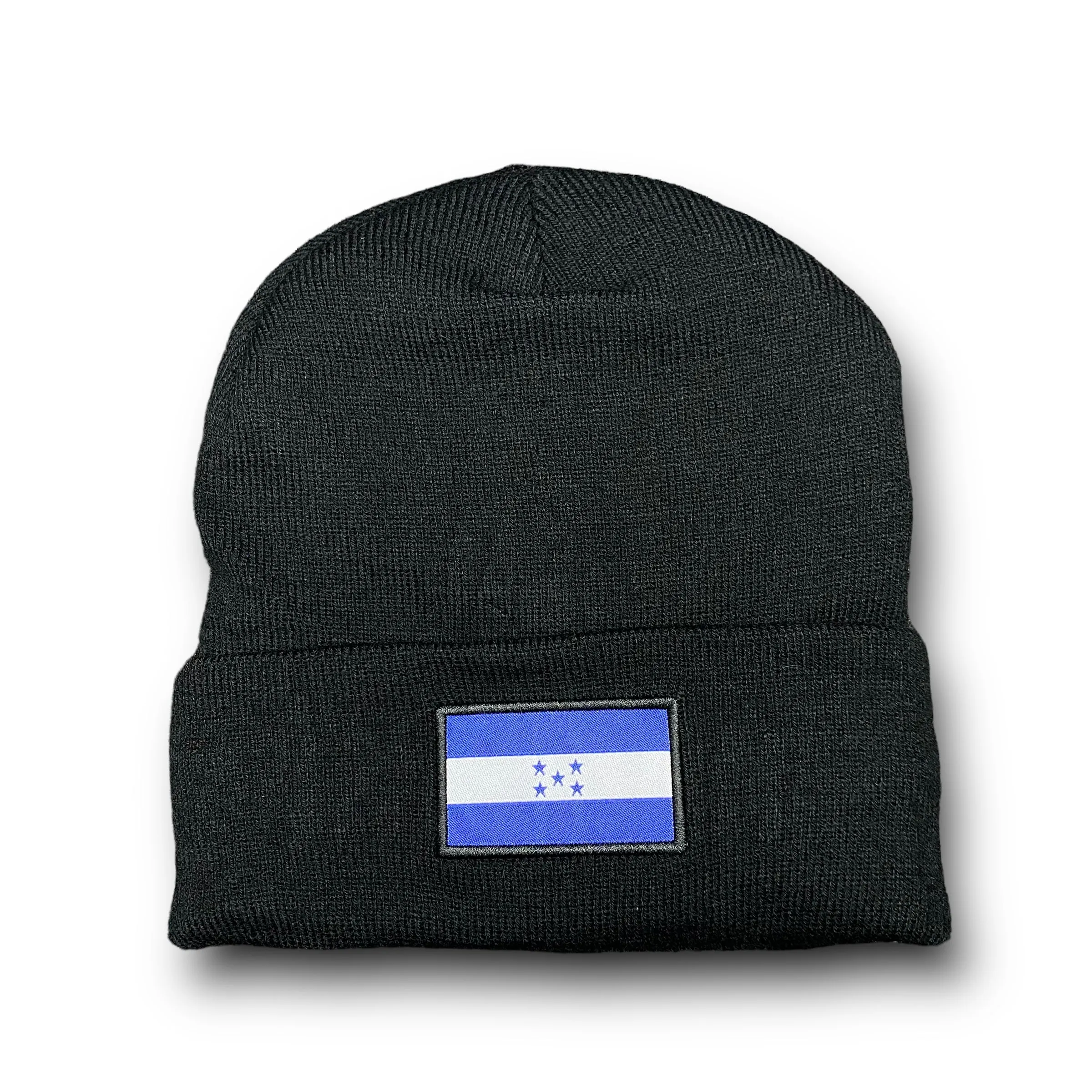 Honduras Winter Insulated Beanie Hat Front Embroidery and Back Flag Design