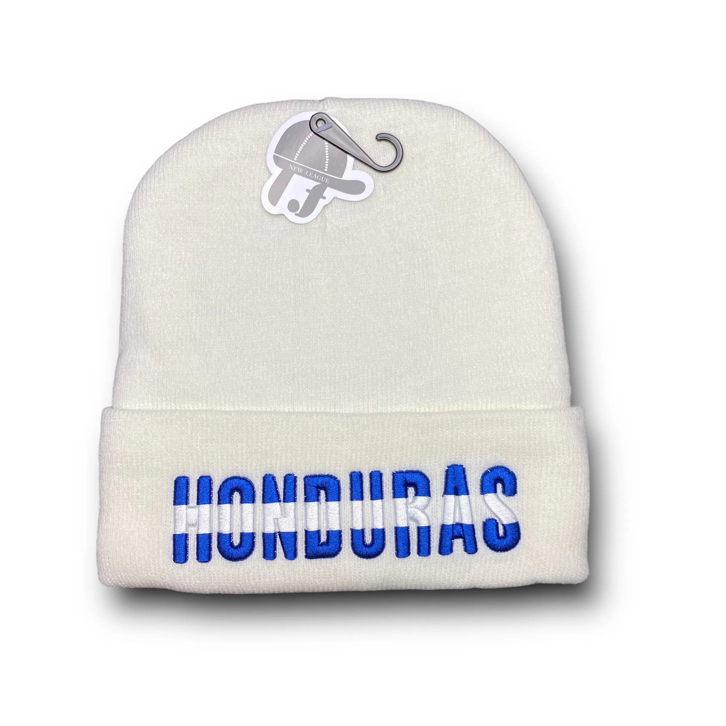 Honduras Winter Insulated Beanie Hat Front Embroidery and Back Flag Design