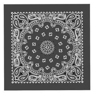 Hot Leathers BAP1006 Classic Charcoal Paisley Bandana