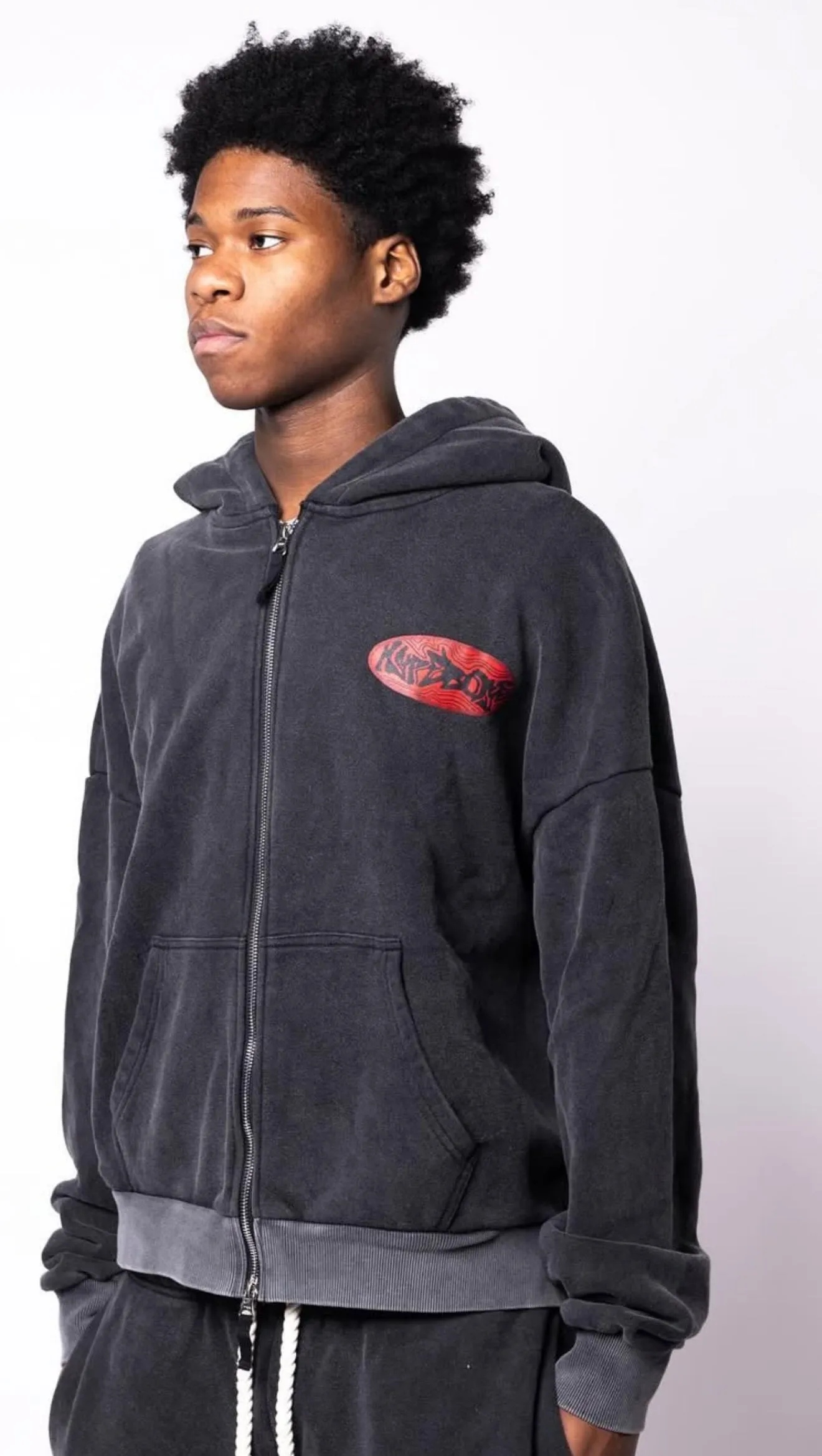 HYPEBOYS WAVE WASHED HOODIE ( BLACK )