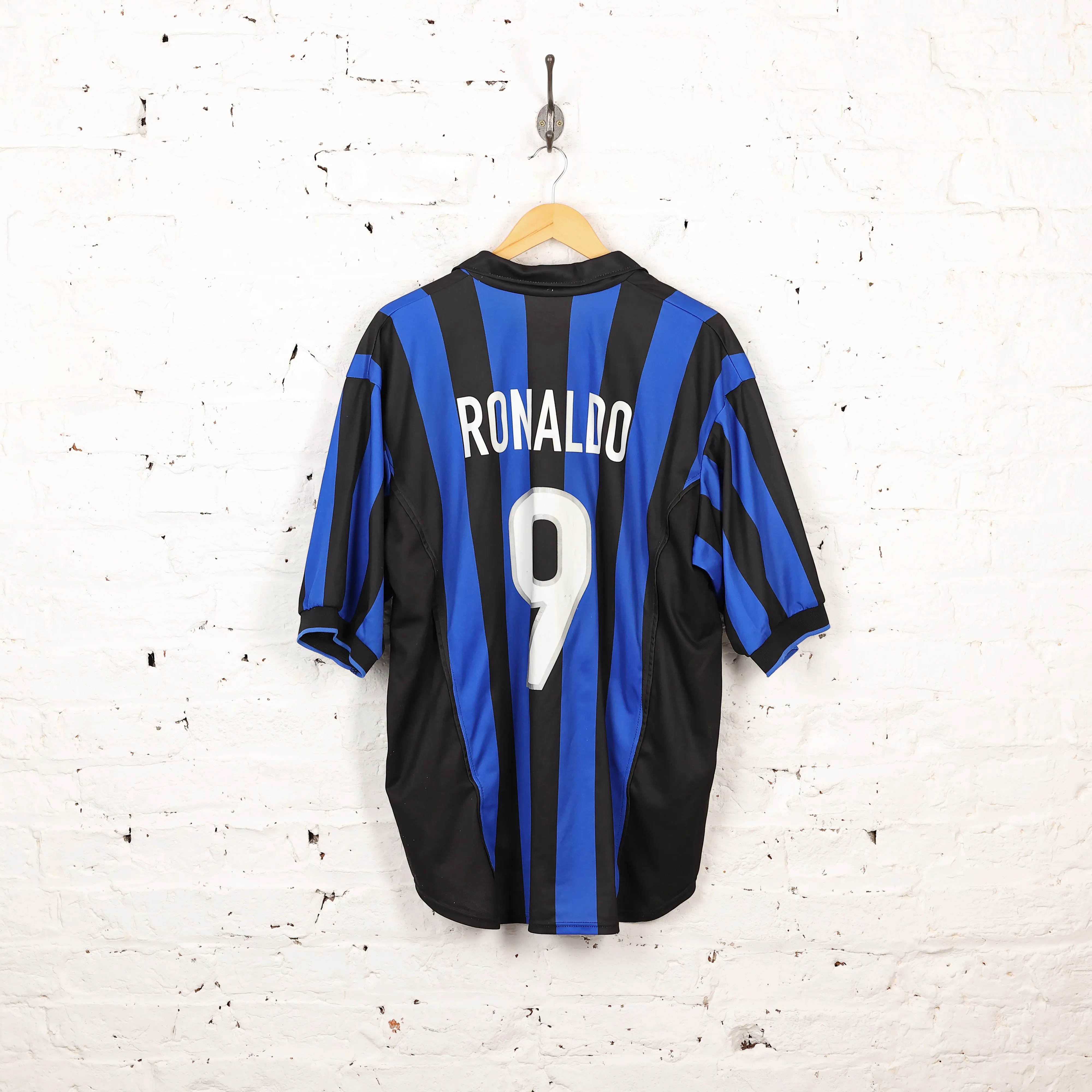 Inter Milan 1998 Ronaldo Nike Home Football Shirt - Blue - XL