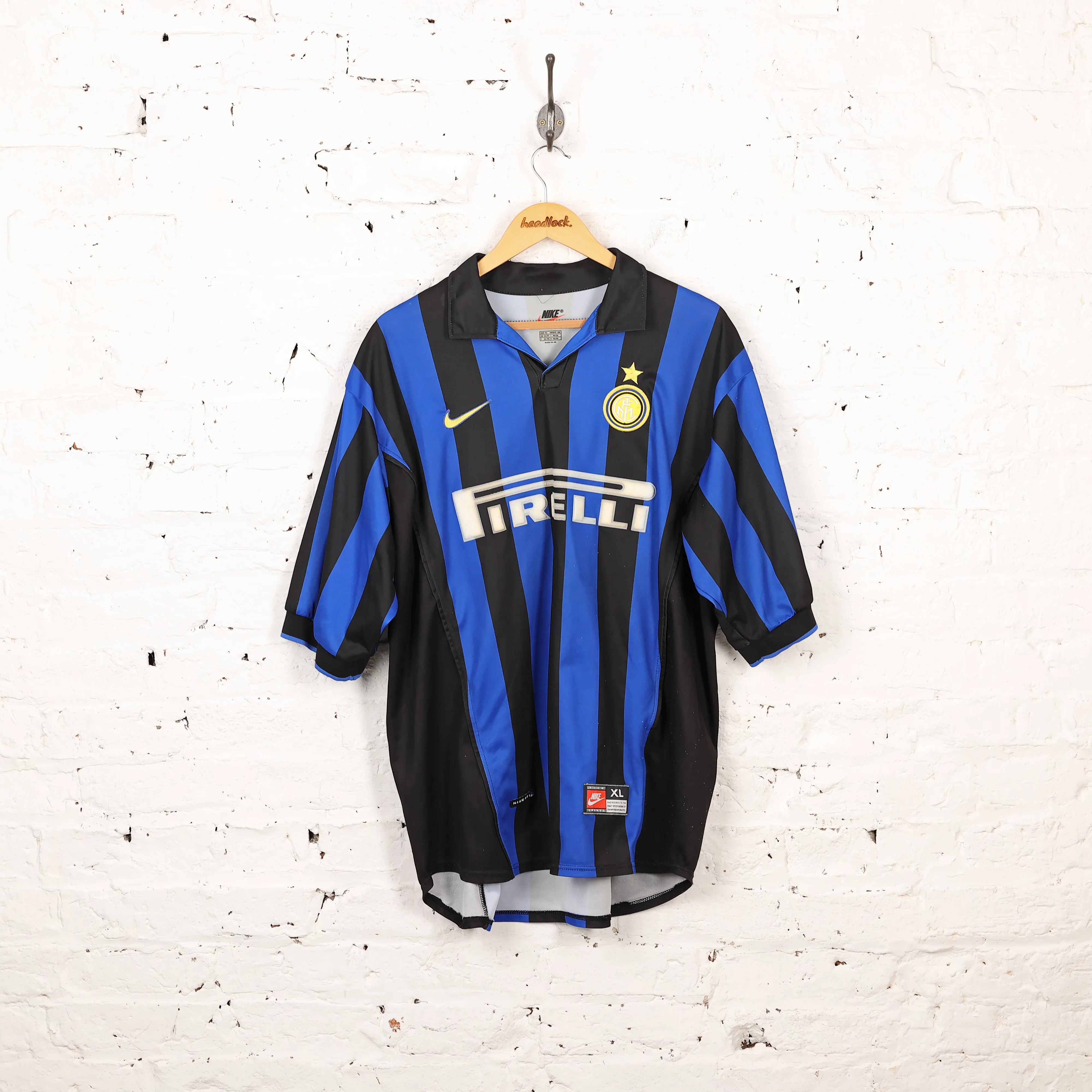 Inter Milan 1998 Ronaldo Nike Home Football Shirt - Blue - XL