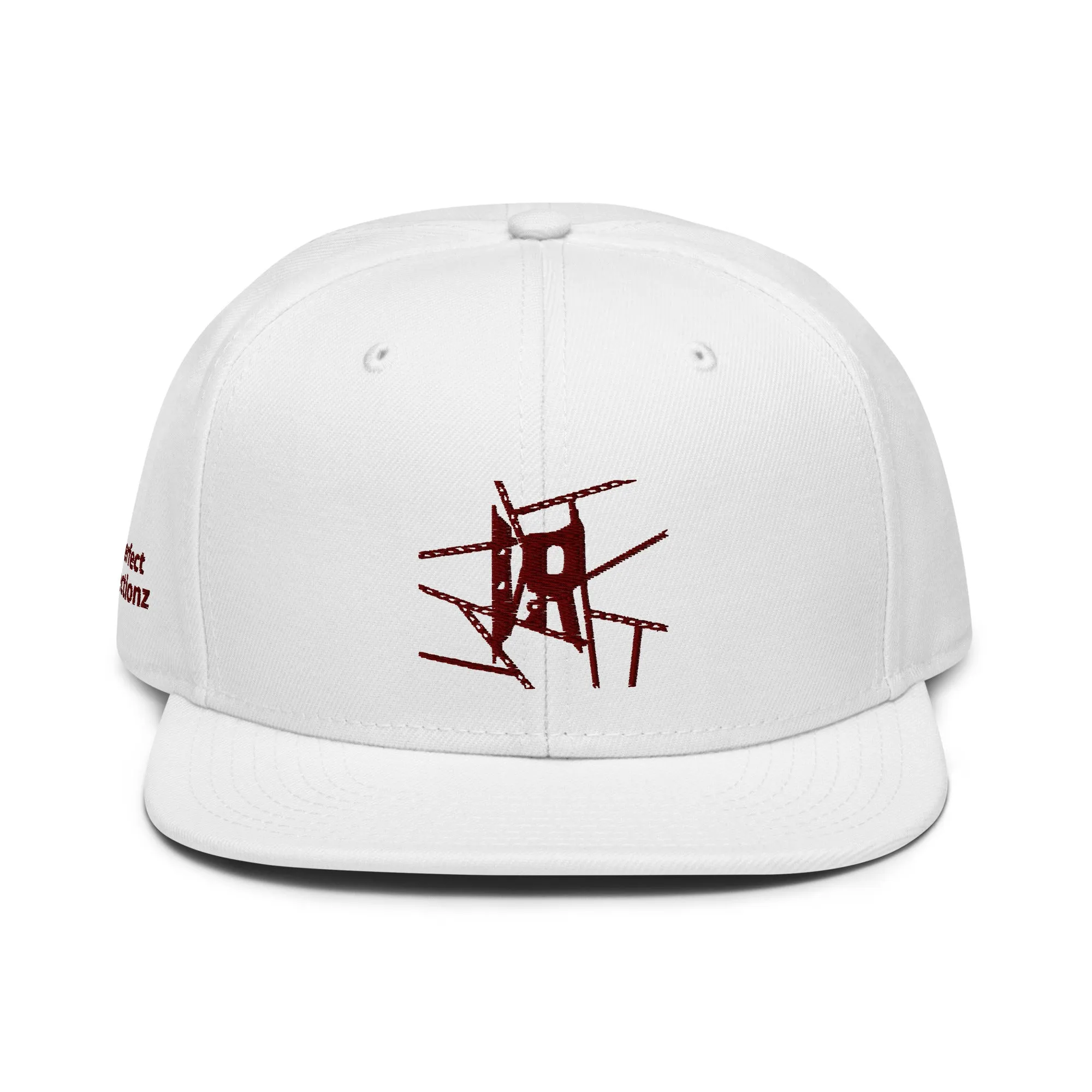 IR Snapback Hat with burgundy logo