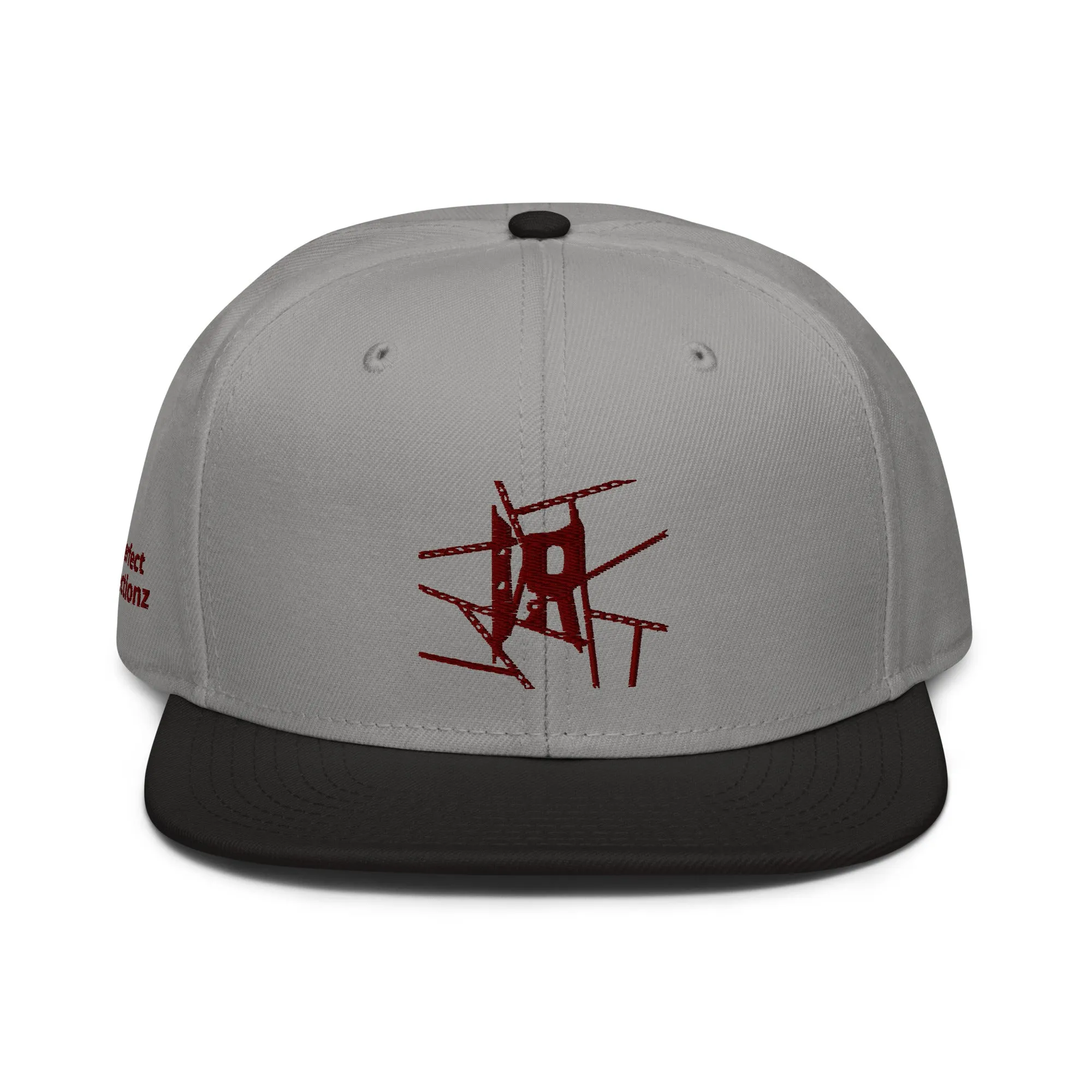 IR Snapback Hat with burgundy logo