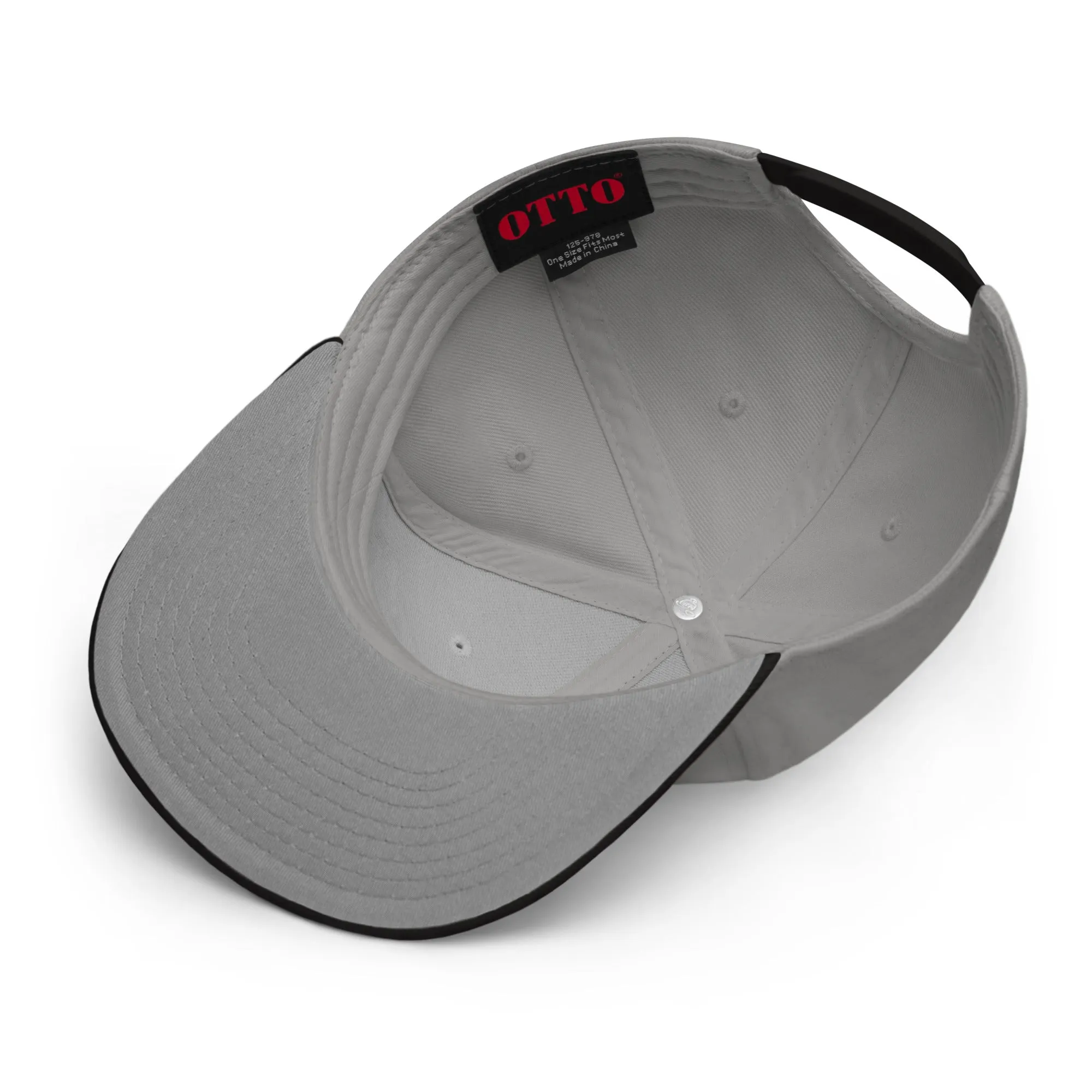 IR Snapback Hat with burgundy logo