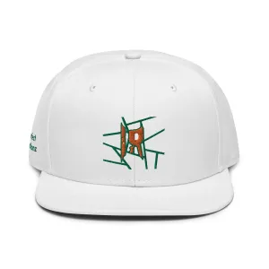 IR Snapback White Hat Teal/Orange Logo