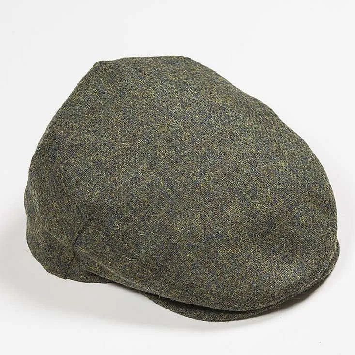 Irish Tweed Cap Dark Green Solid. TCD58.