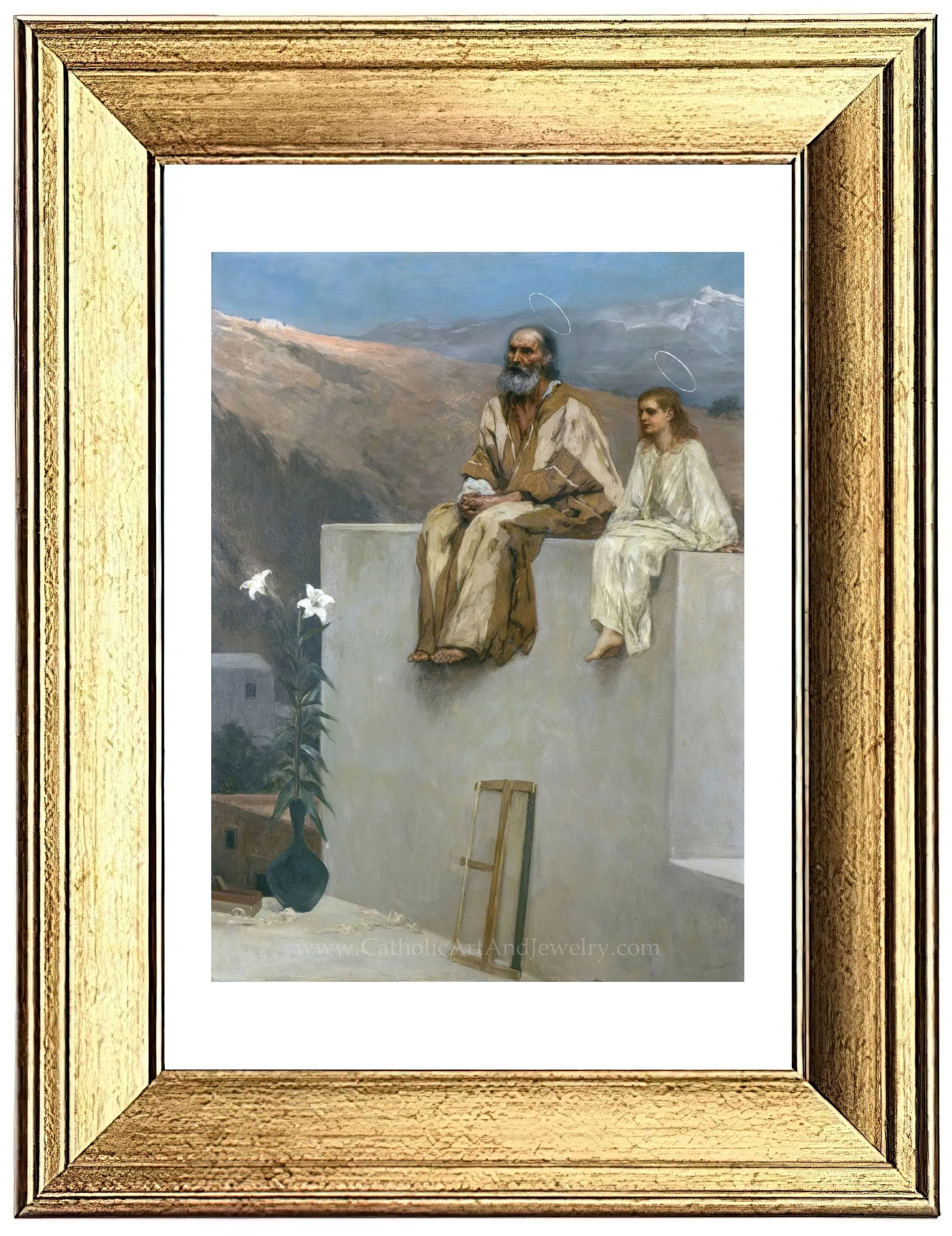 Joseph and Jesus Resting – Jean Joseph Benjamin Constant – Catholic Art Print – Archival Quality