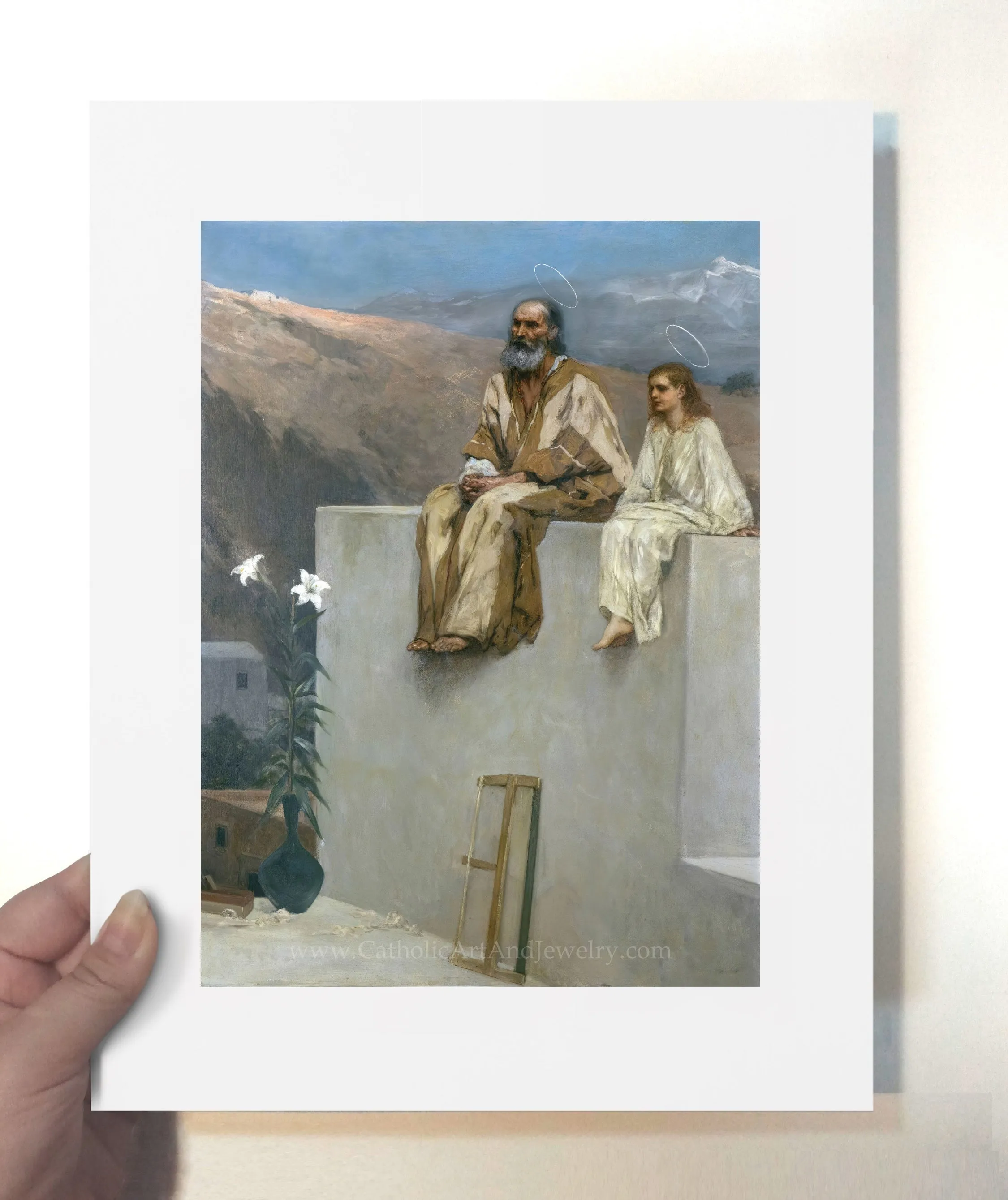 Joseph and Jesus Resting – Jean Joseph Benjamin Constant – Catholic Art Print – Archival Quality