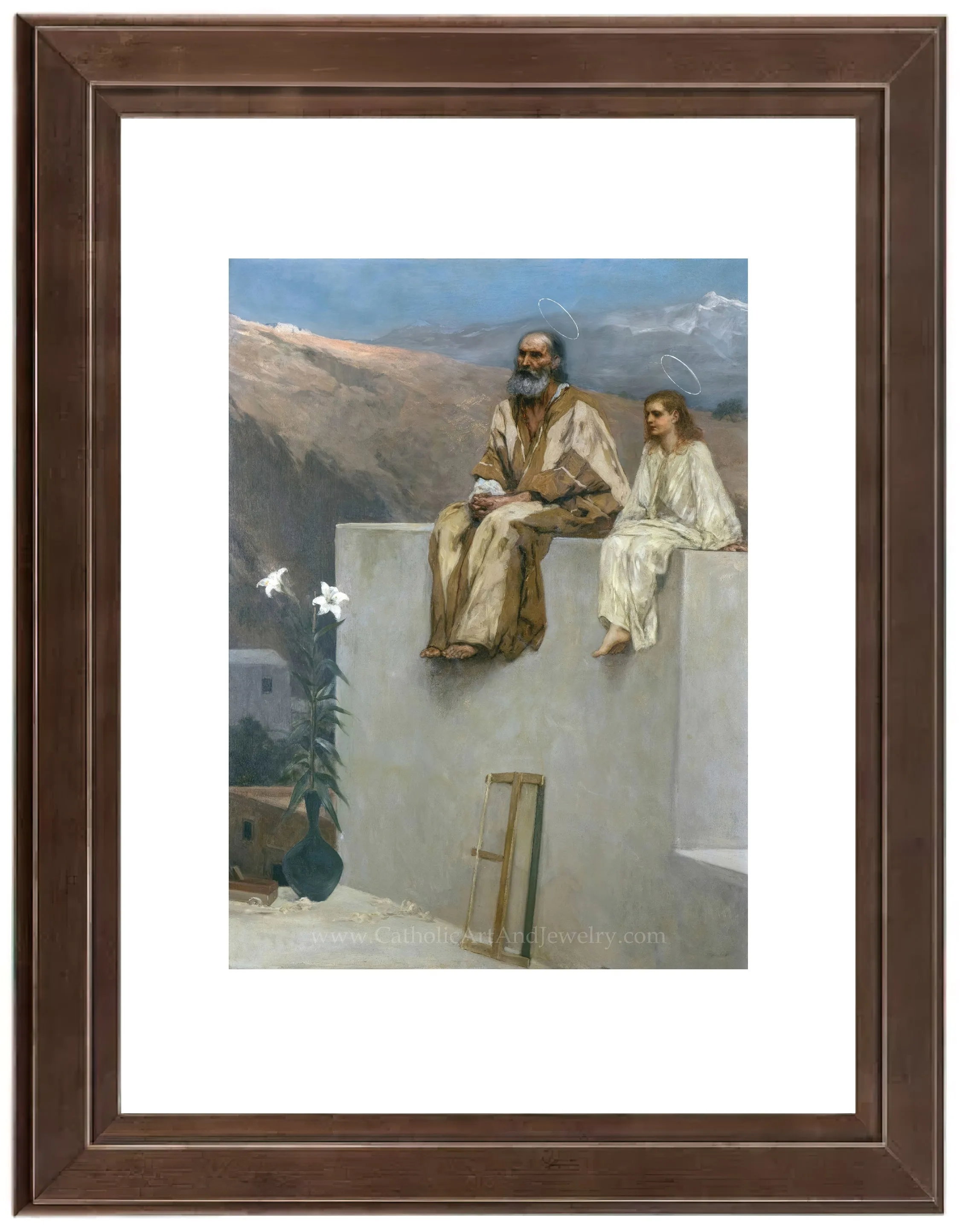 Joseph and Jesus Resting – Jean Joseph Benjamin Constant – Catholic Art Print – Archival Quality