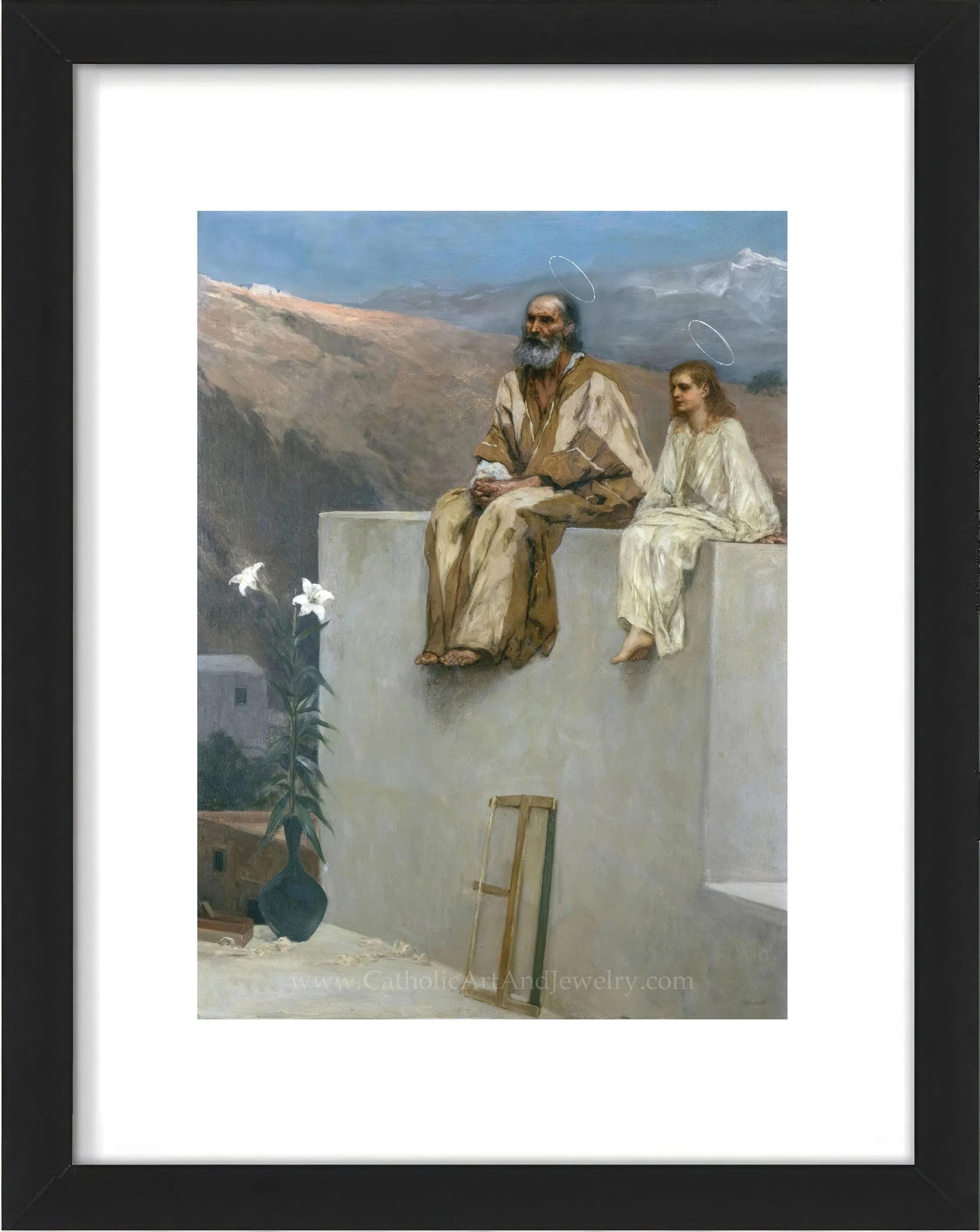 Joseph and Jesus Resting – Jean Joseph Benjamin Constant – Catholic Art Print – Archival Quality