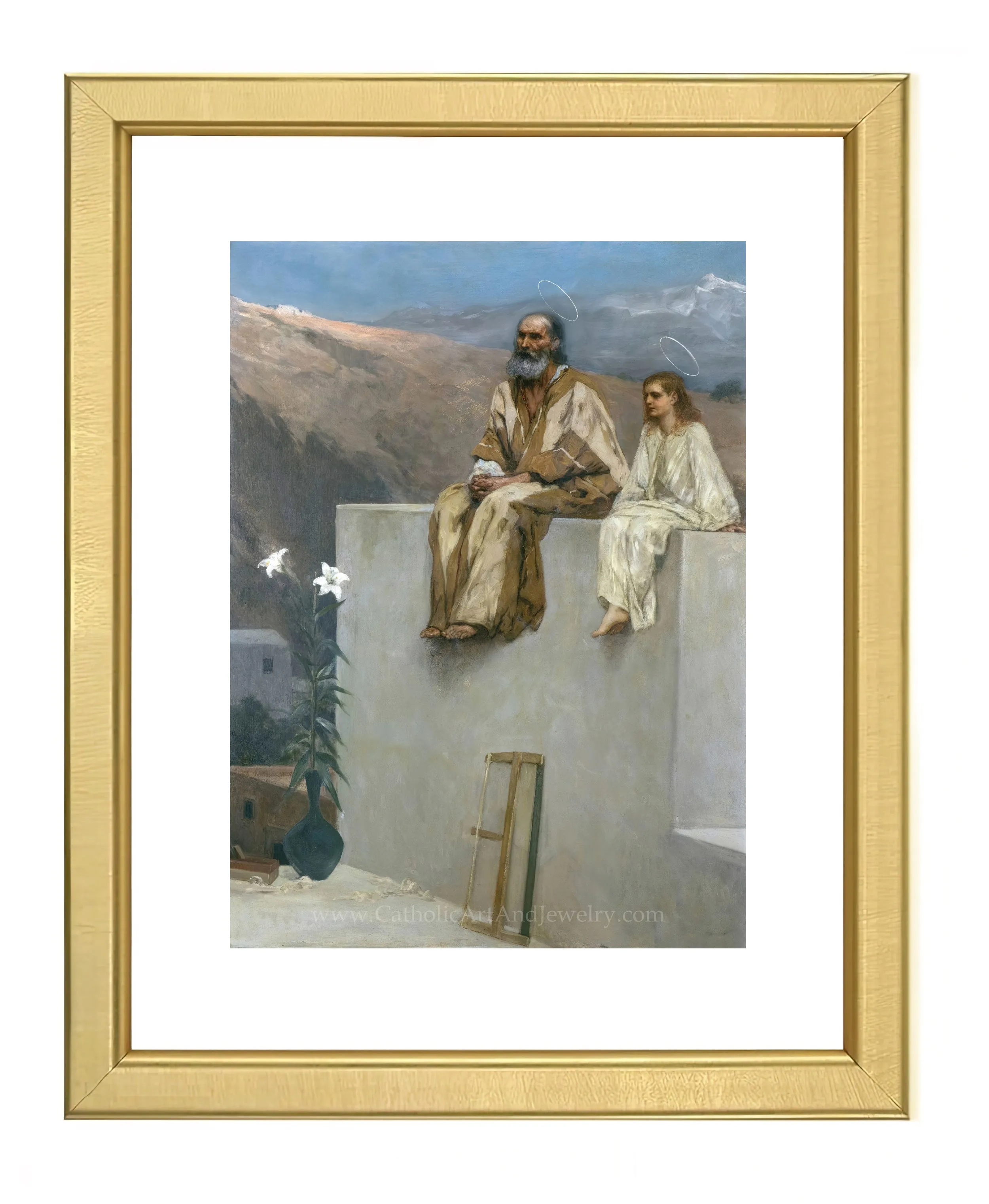 Joseph and Jesus Resting – Jean Joseph Benjamin Constant – Catholic Art Print – Archival Quality