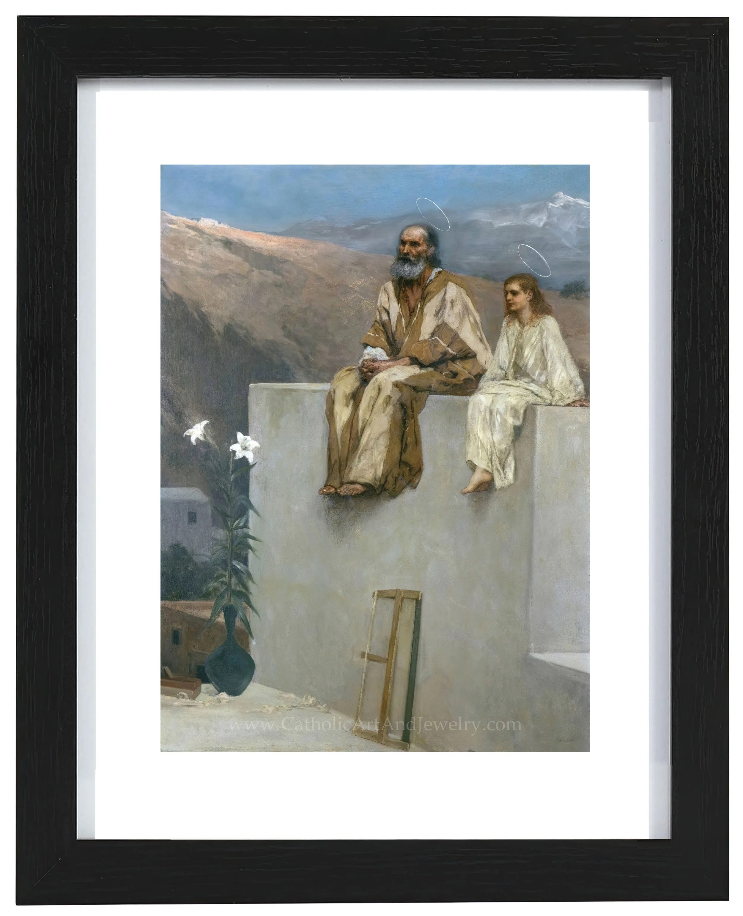 Joseph and Jesus Resting – Jean Joseph Benjamin Constant – Catholic Art Print – Archival Quality