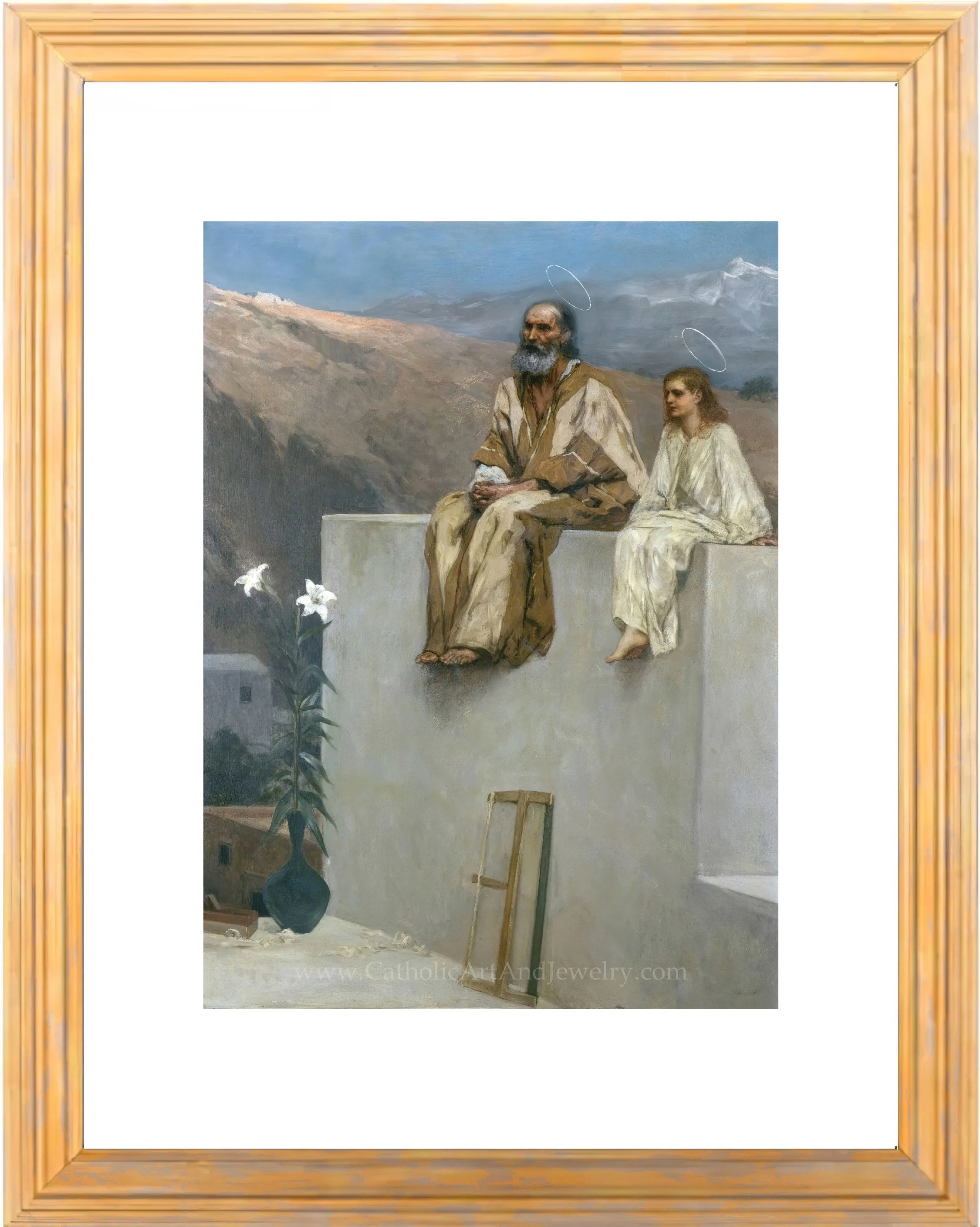Joseph and Jesus Resting – Jean Joseph Benjamin Constant – Catholic Art Print – Archival Quality