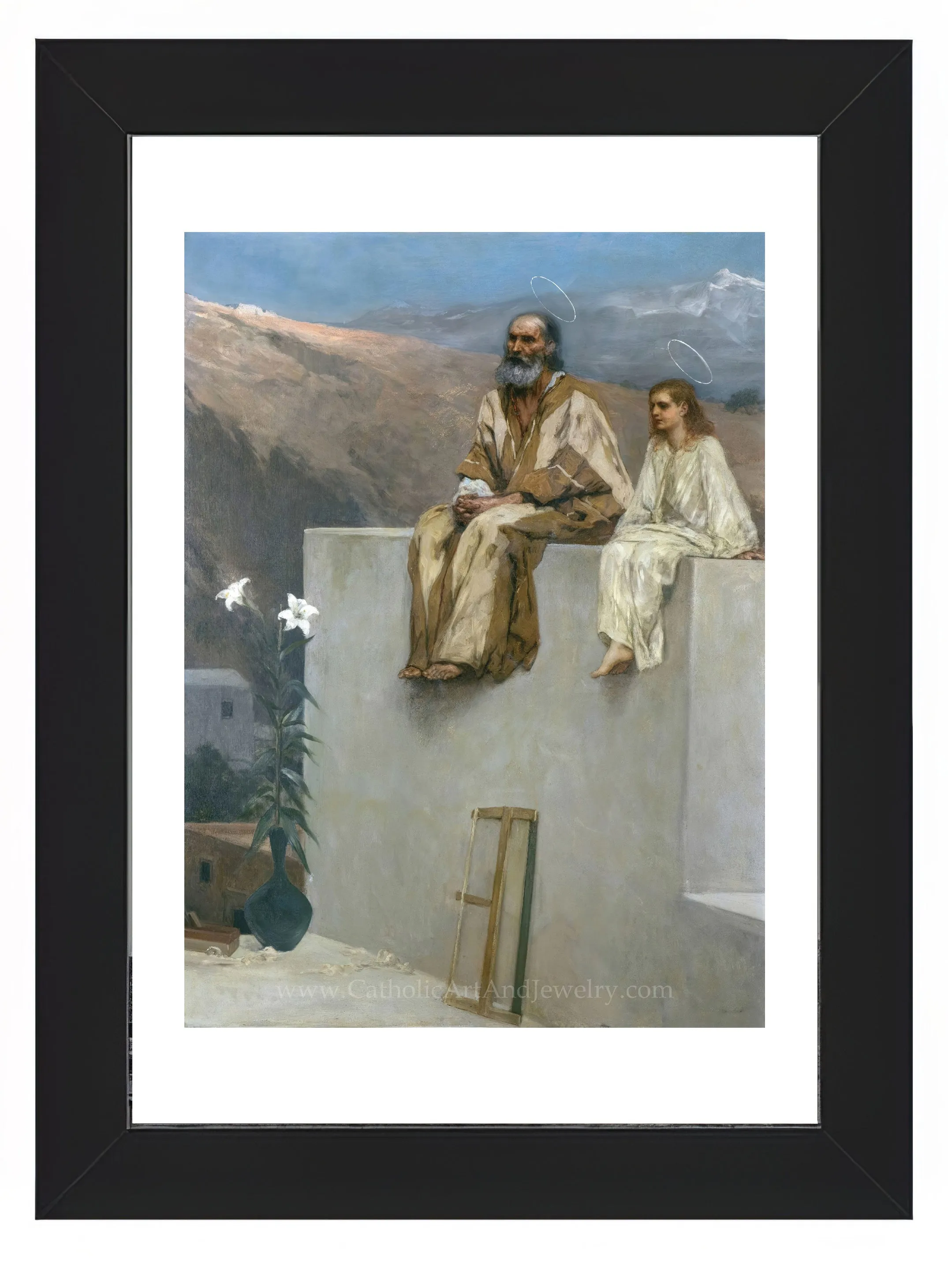 Joseph and Jesus Resting – Jean Joseph Benjamin Constant – Catholic Art Print – Archival Quality