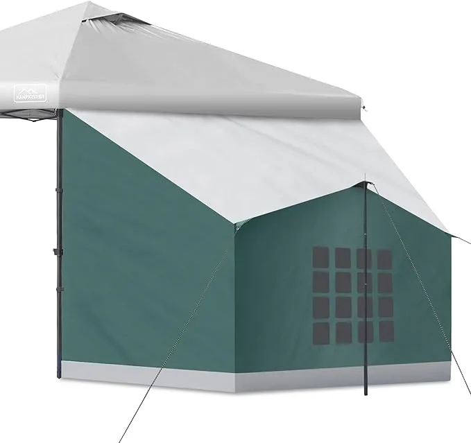 KAMPKEEPER Side Tent,Camping Tent for 10' x 10' Pop Up Canopy, Easy Set Up Gazebo,Compatible with 10' Wide Canopy Tents