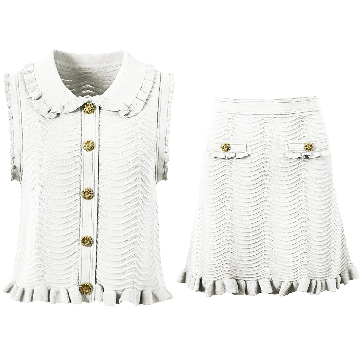 Kristin Knit Two-Piece Matching Skirt Set