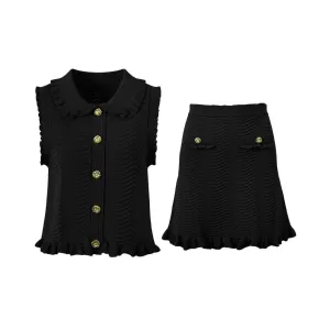 Kristin Knit Two-Piece Matching Skirt Set