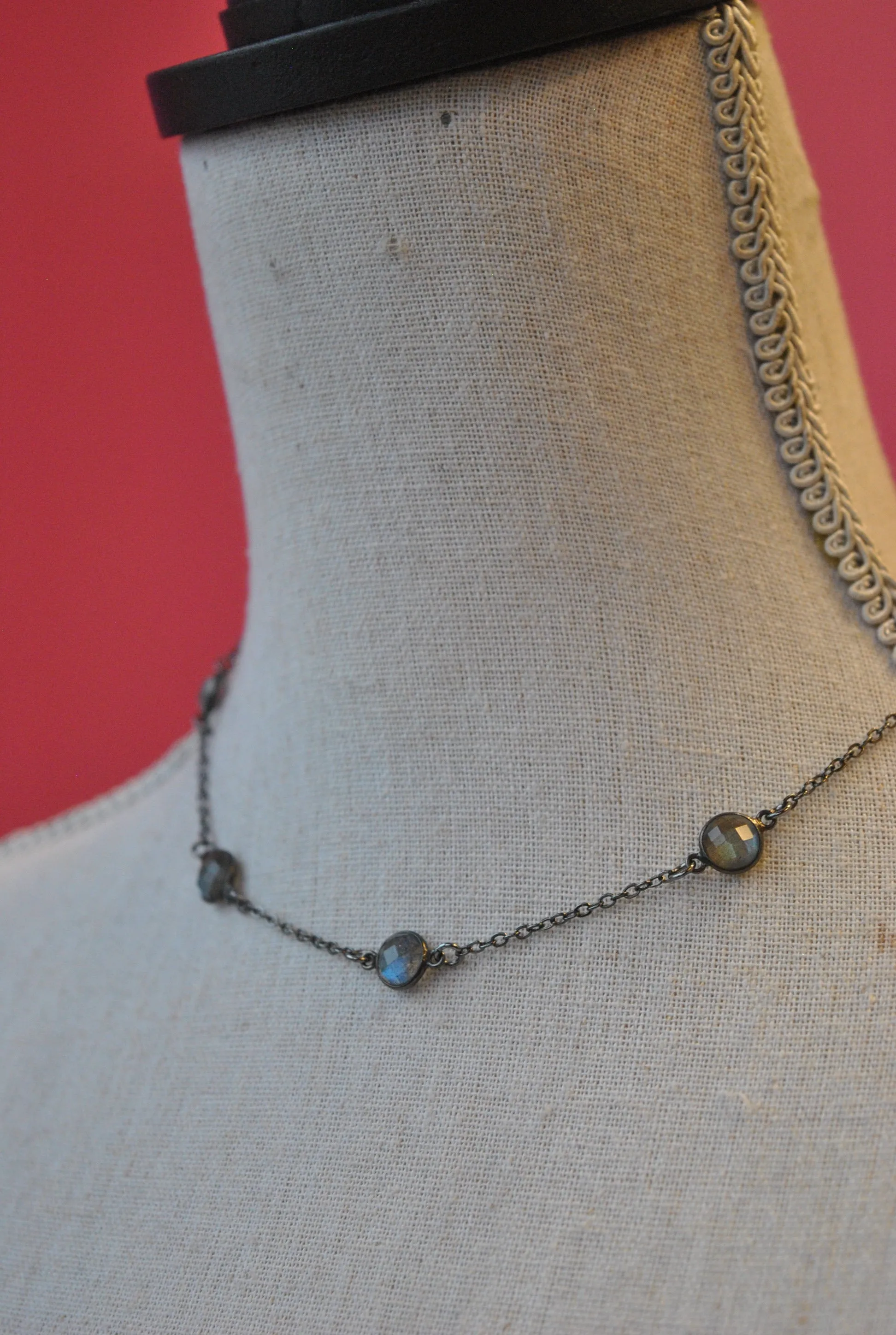 LABRADORITE LINKS DELICATE NECKLACE
