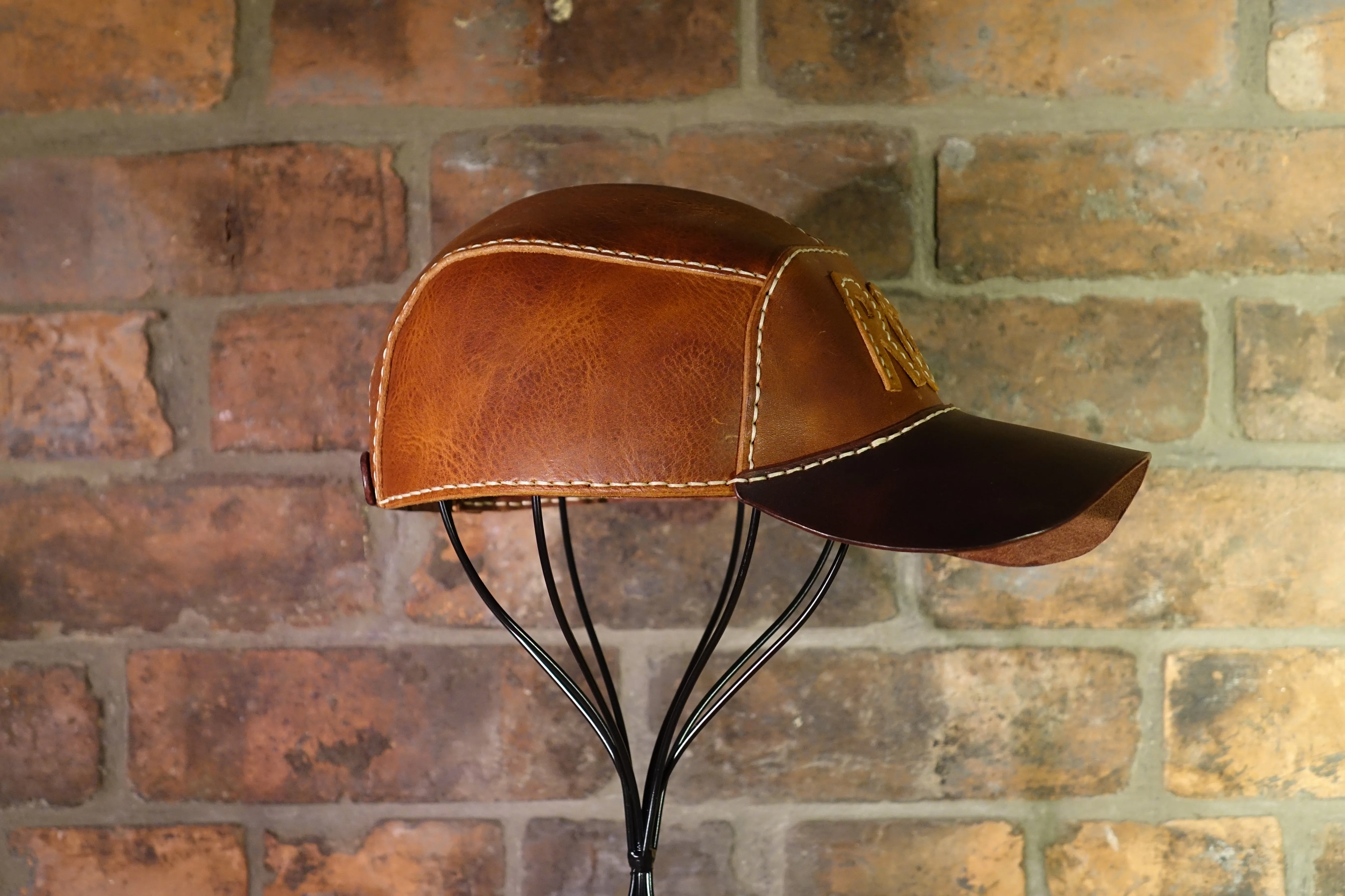 Leather Baseball Cap - 100% Handmade