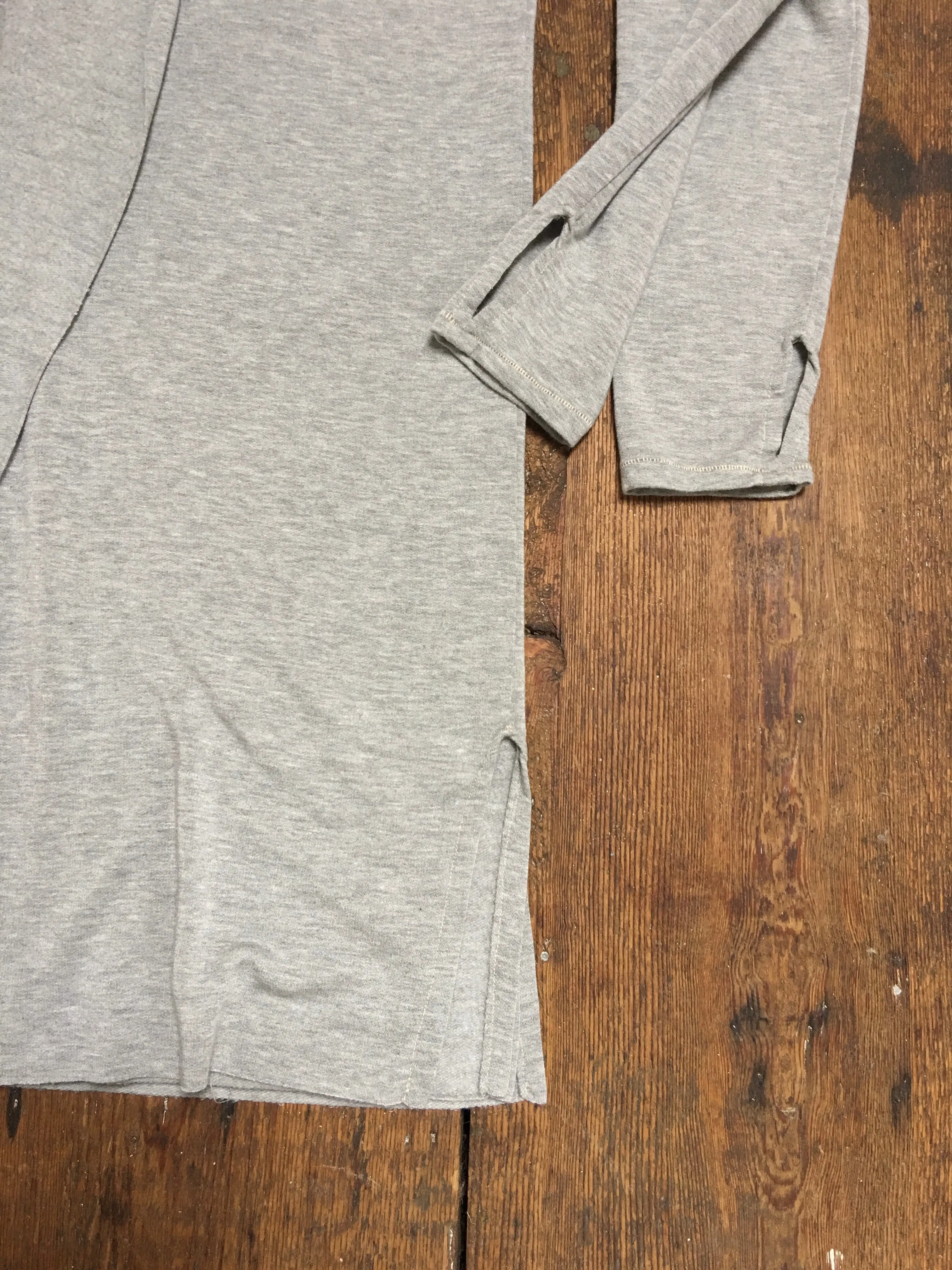 long tencel cardigan with thumb holes in heather