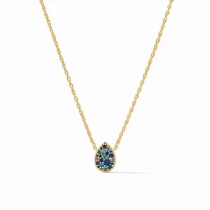 Luna Teardrop Delicate Necklace (Ombre Blue)