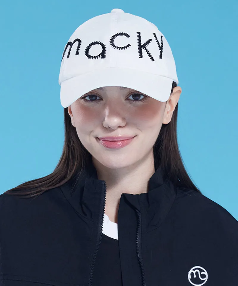 MACKY Golf: Breeze Logo Ball Cap - White